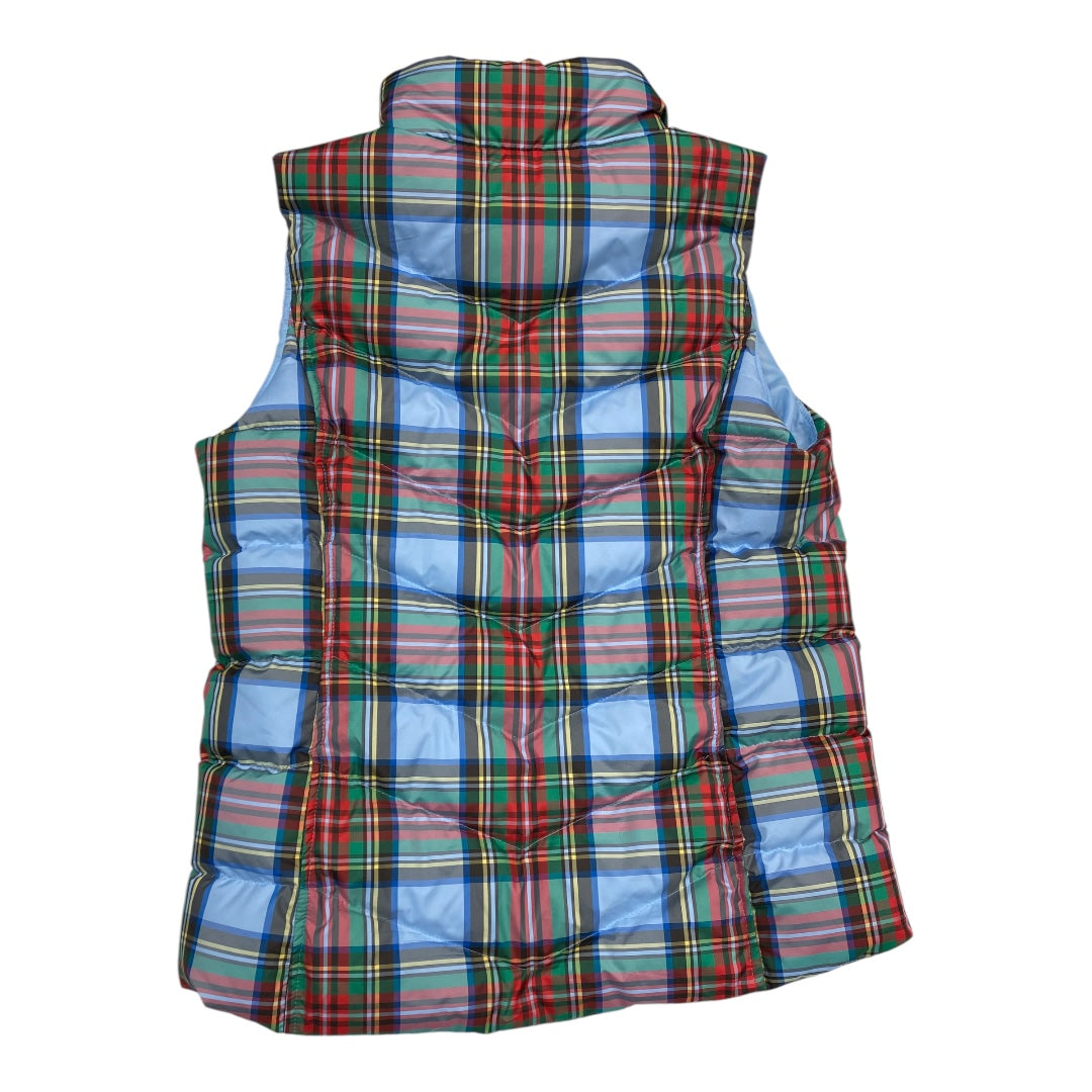 Vest Puffer & Quilted By Lands End In Plaid Pattern, Size: S