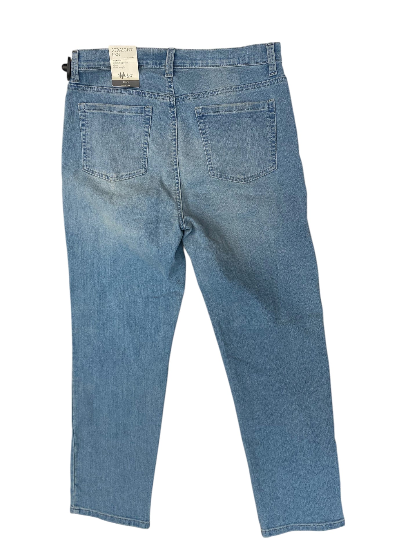 Jeans Straight By Style And Company In Blue Denim, Size: 12