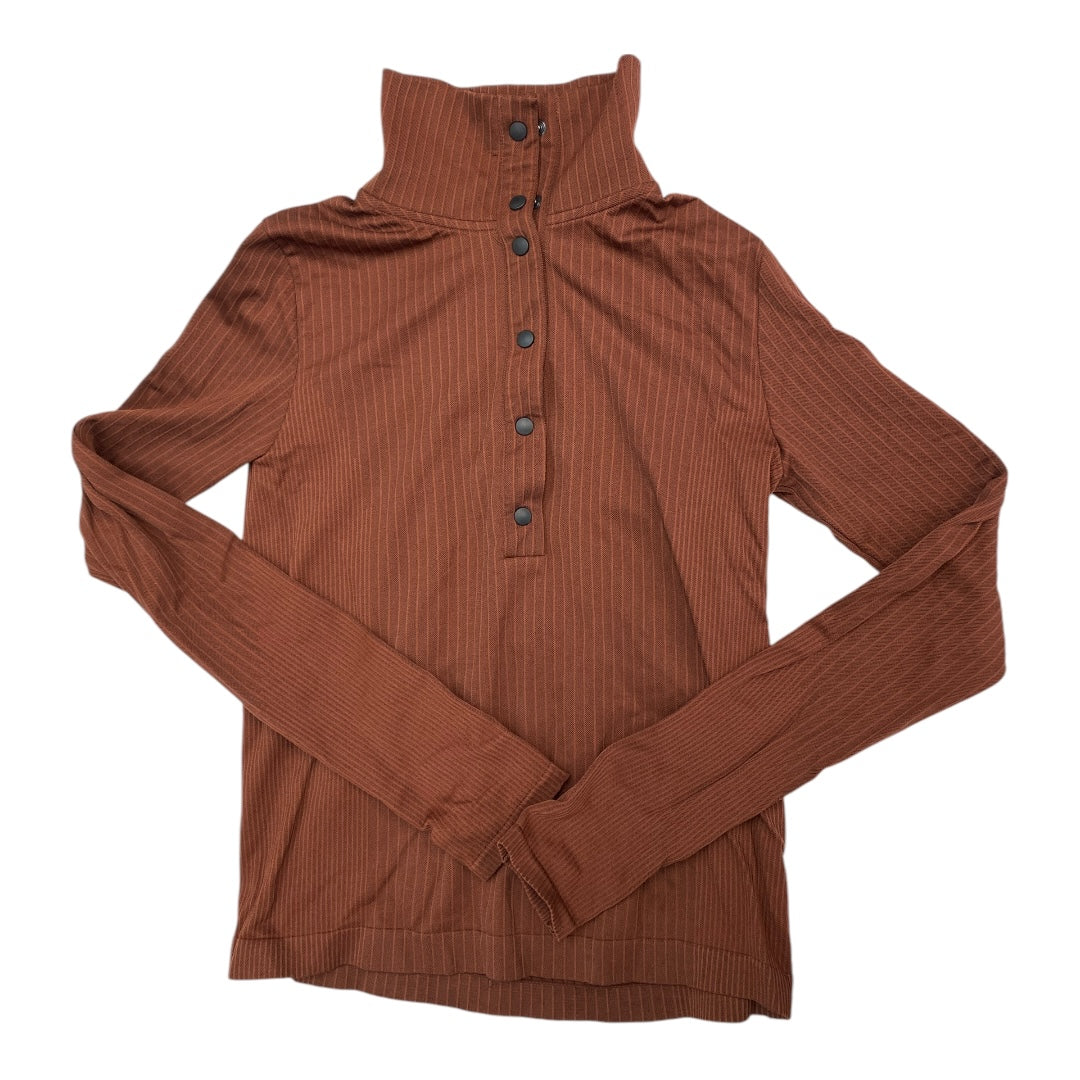 Athletic Top Long Sleeve Crewneck By Athleta In Brown, Size: S