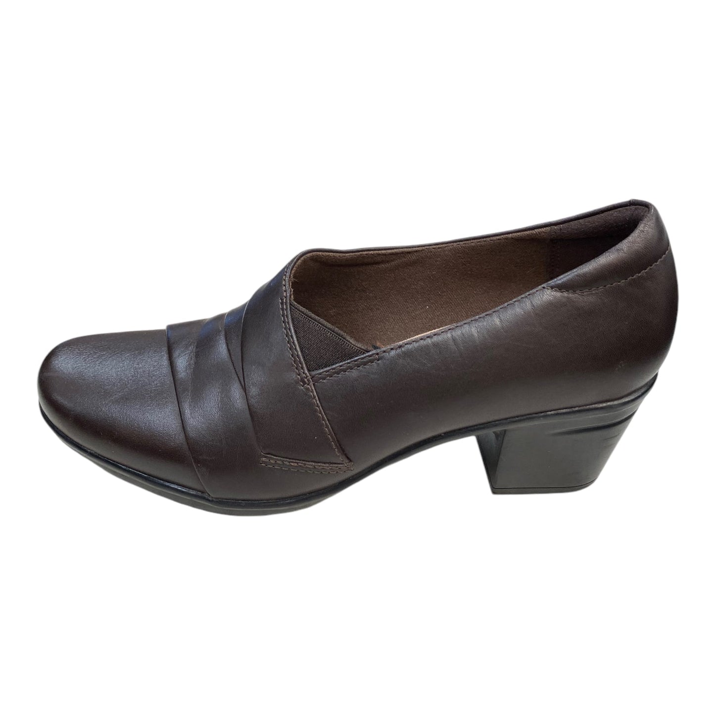 Shoes Heels Block By Clarks In Brown, Size: 7.5