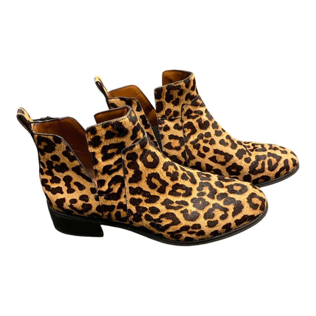 Boots Ankle Heels By Franco Sarto In Animal Print, Size: 9.5