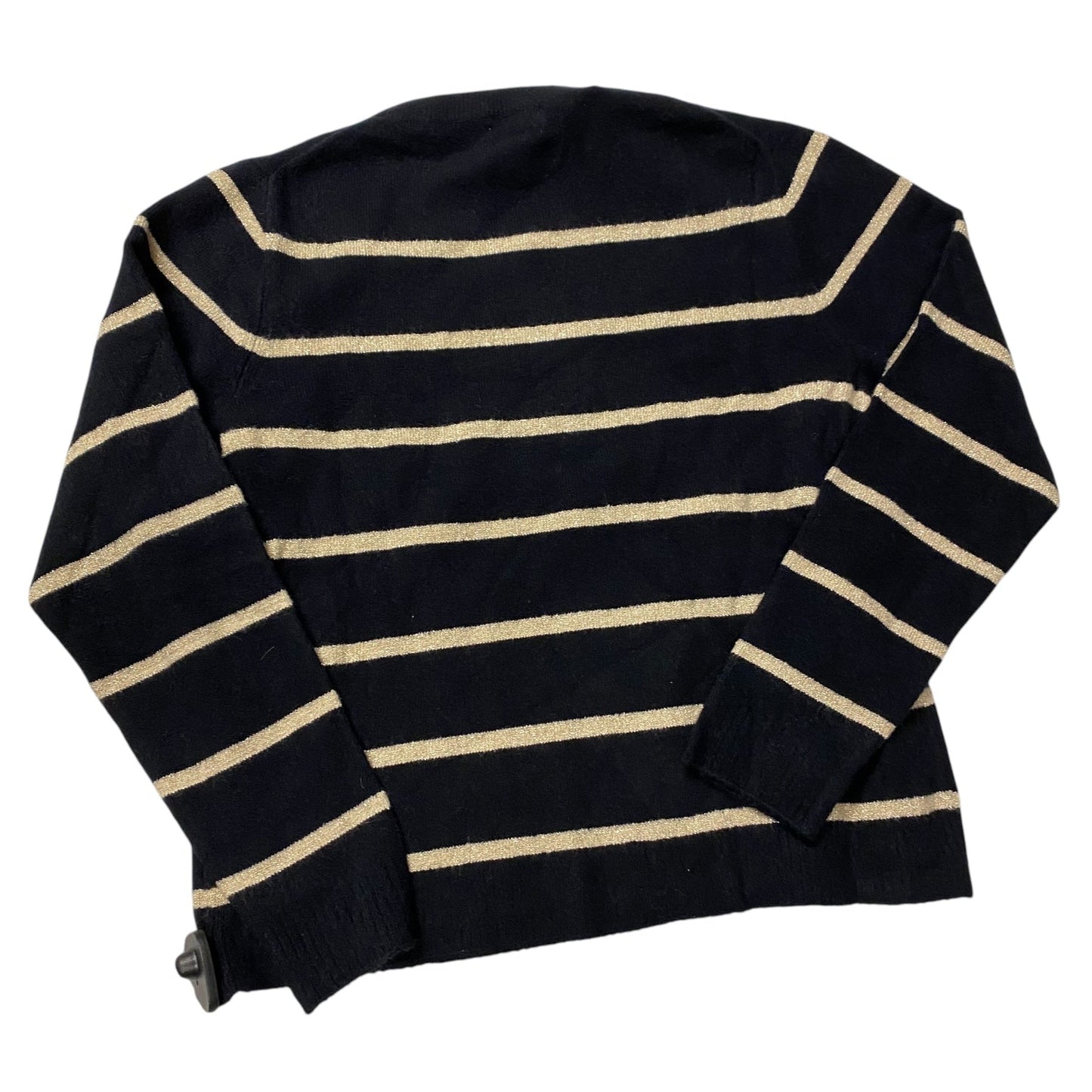 Sweater By J. Crew In Black & Gold, Size: M