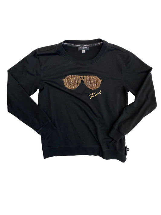 Black Top Long Sleeve Karl Lagerfeld, Size M