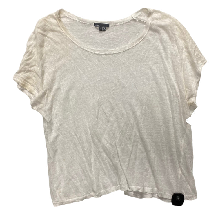 Top Short Sleeve By Vince In White, Size: L