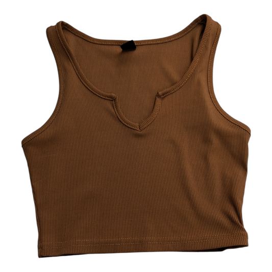 Top Sleeveless By Shein In Brown, Size: Xs