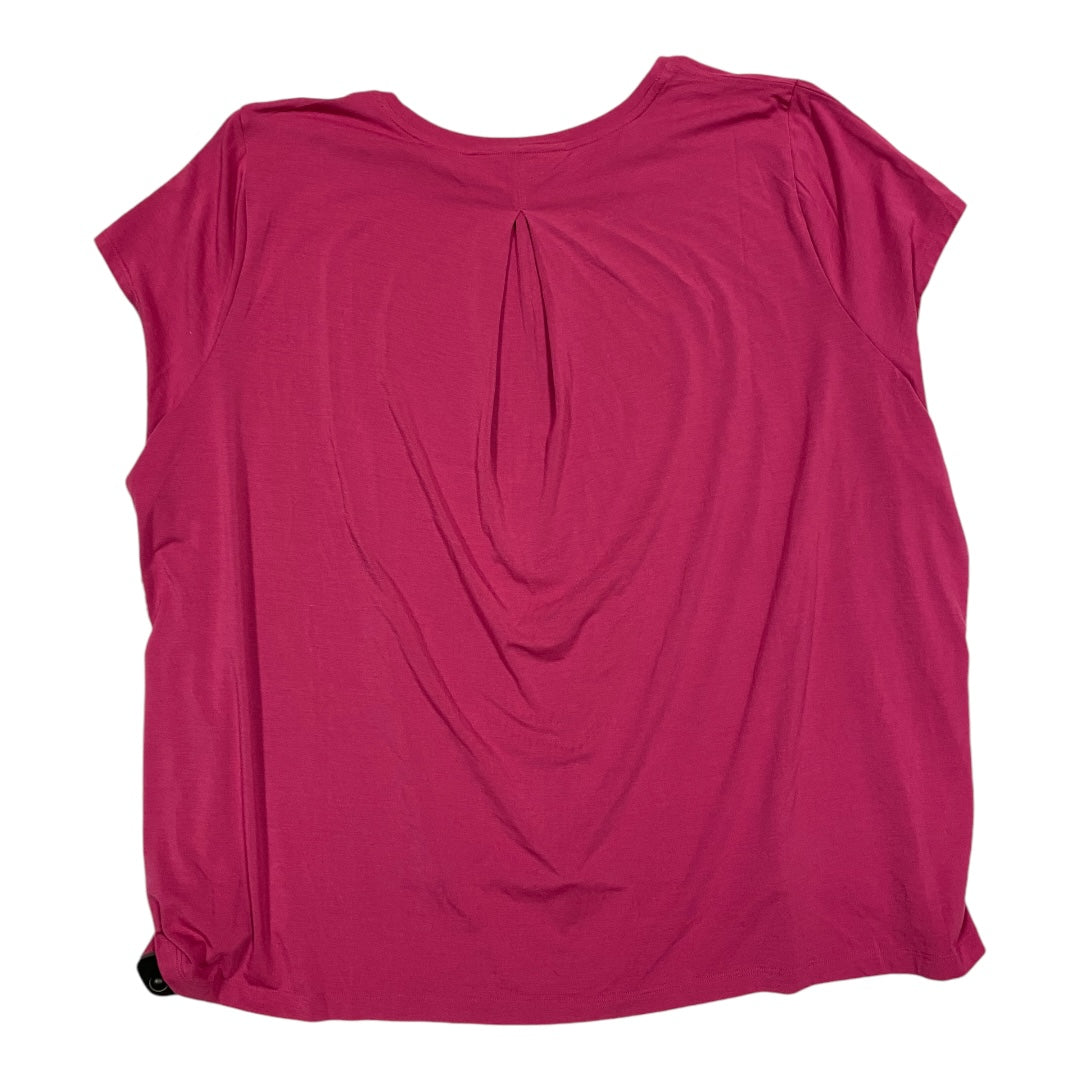 Athletic Top Short Sleeve By Athleta In Pink, Size: 1x