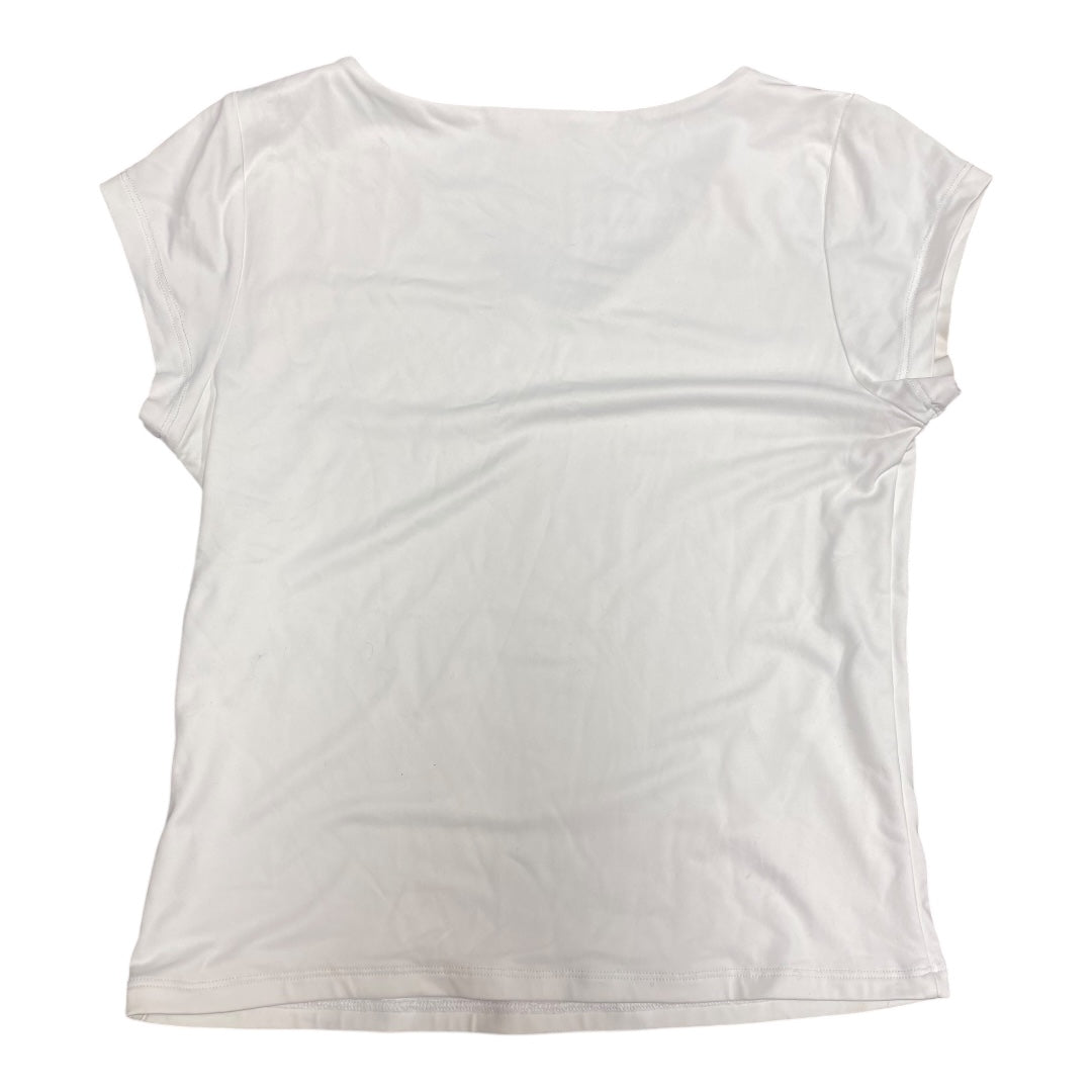 Top Short Sleeve Basic By T Tahari In White, Size: M