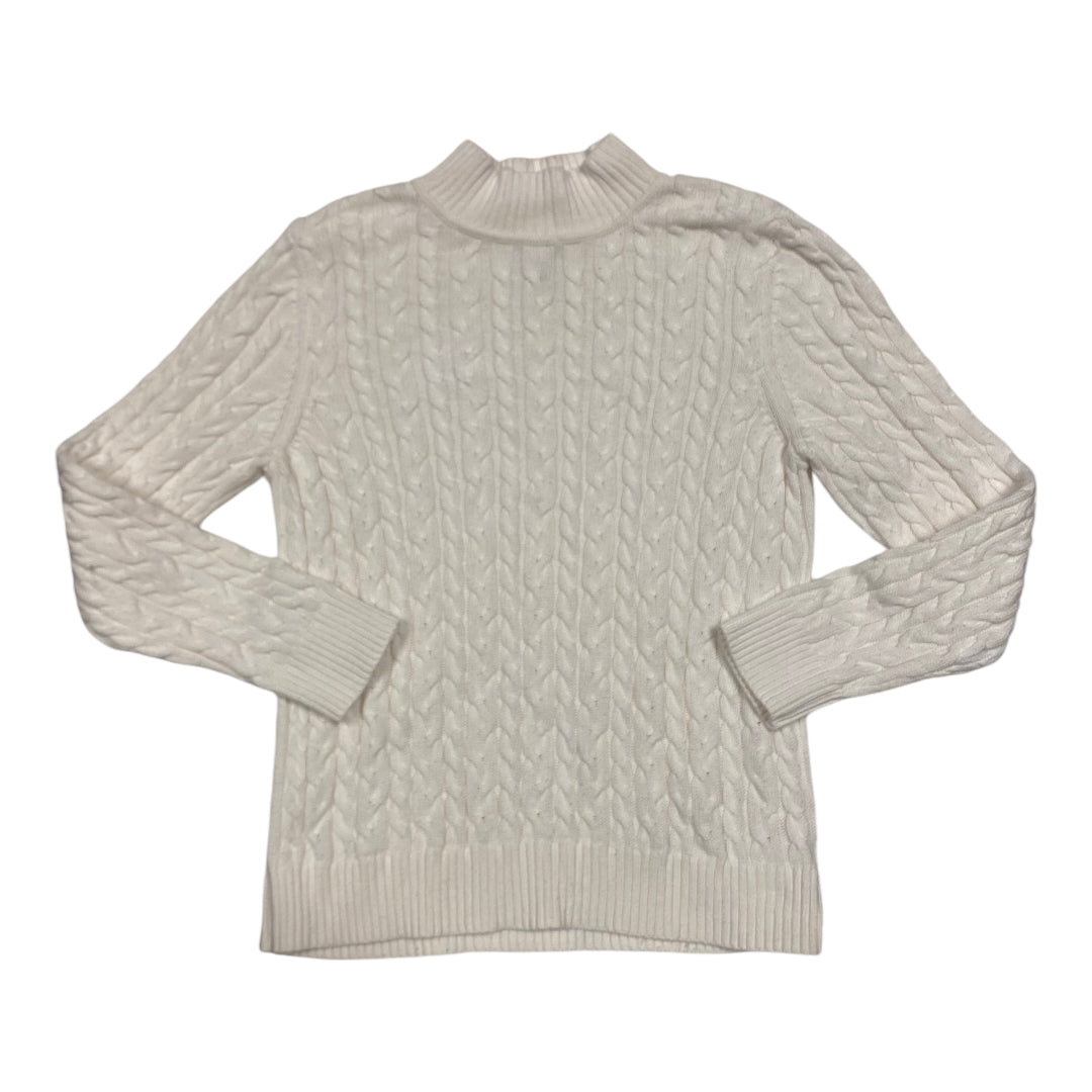 Sweater By Croft And Barrow In White, Size: Lp