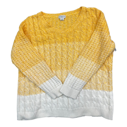 Sweater By Liz Claiborne In Yellow, Size: 3x