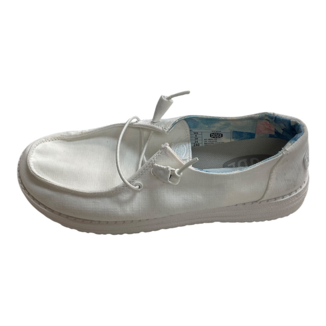 Shoes Flats By Hey Dude In White, Size: 8