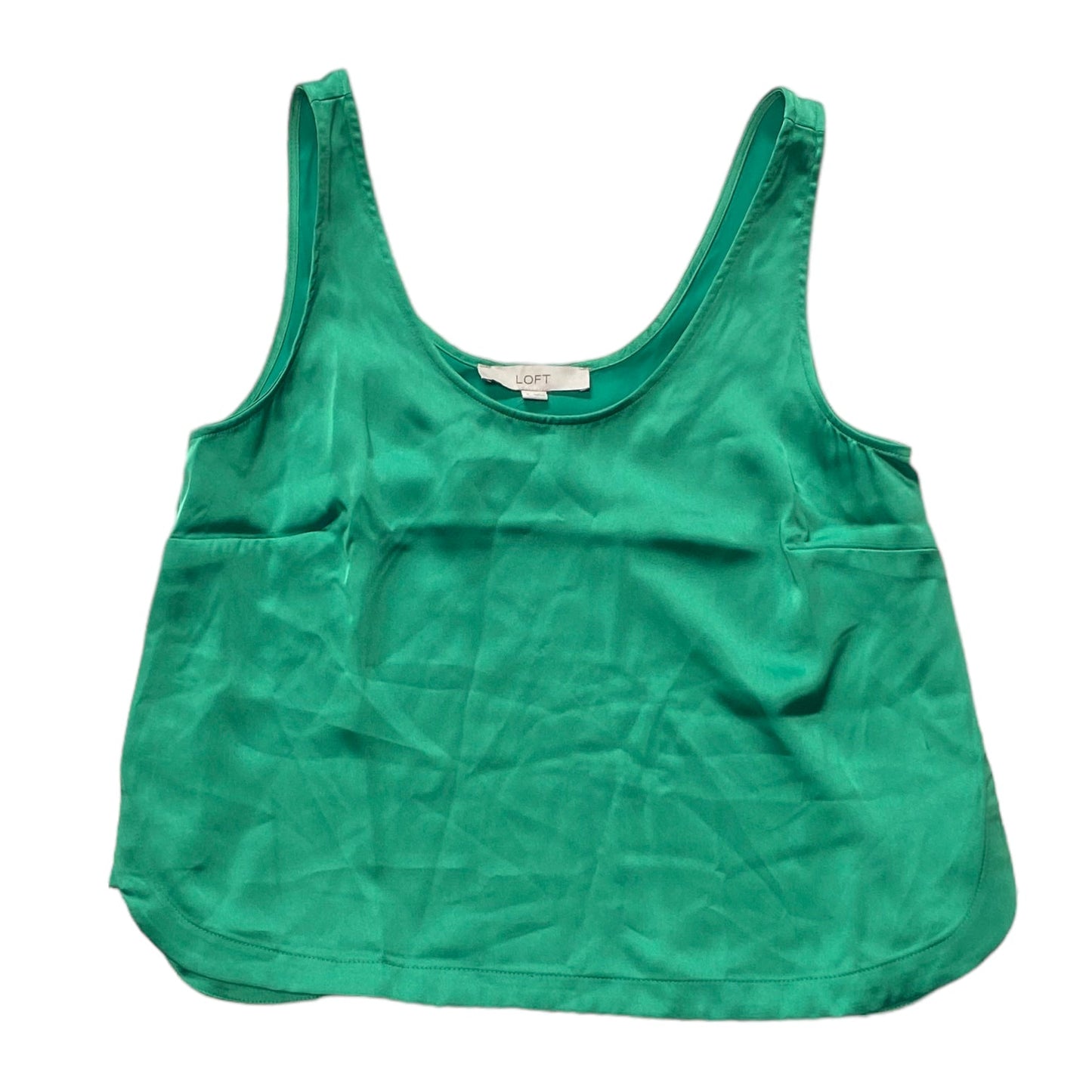 Green Top Sleeveless Loft, Size S