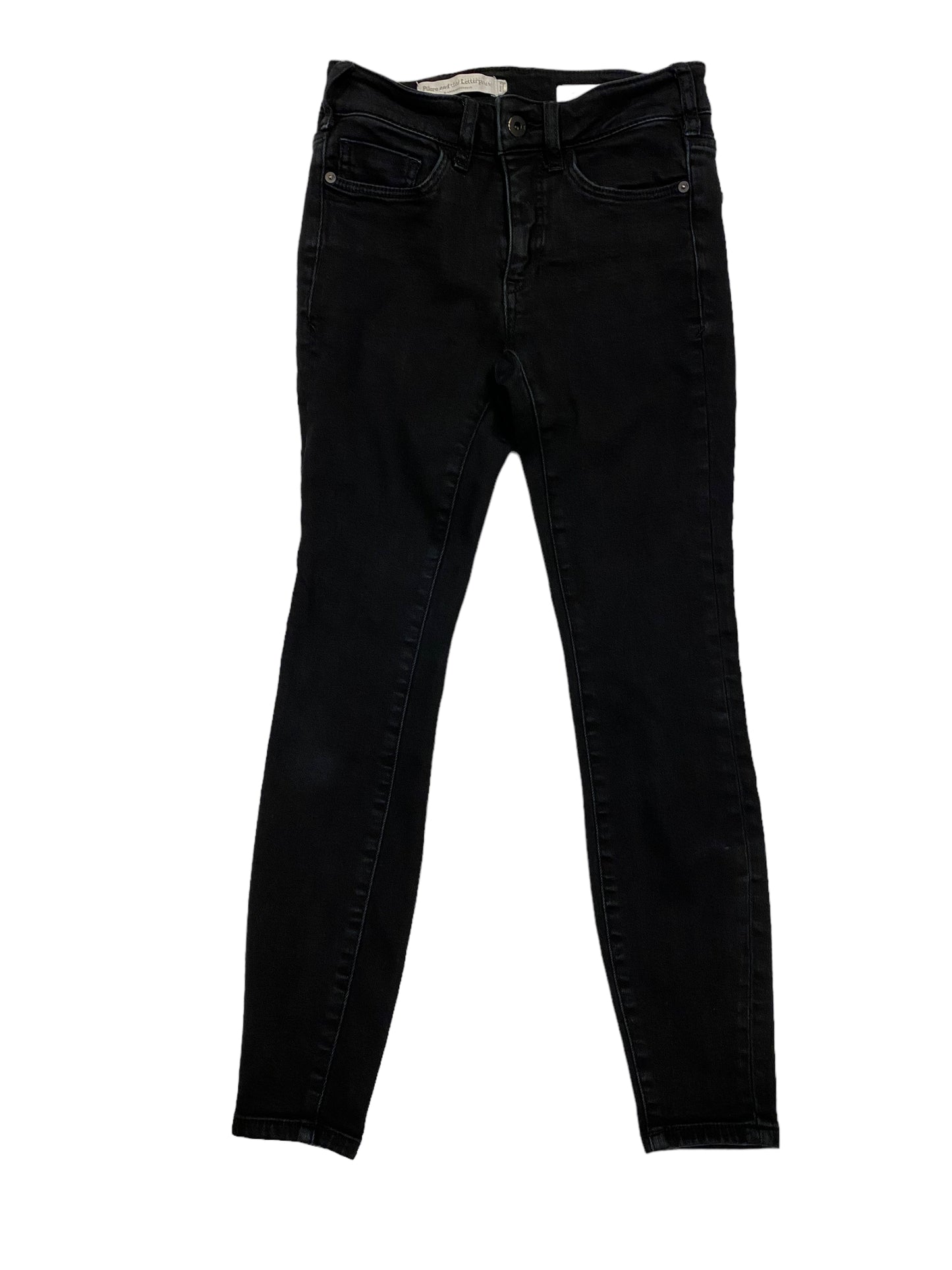 Jeans Skinny By Pilcro In Black Denim, Size: 0