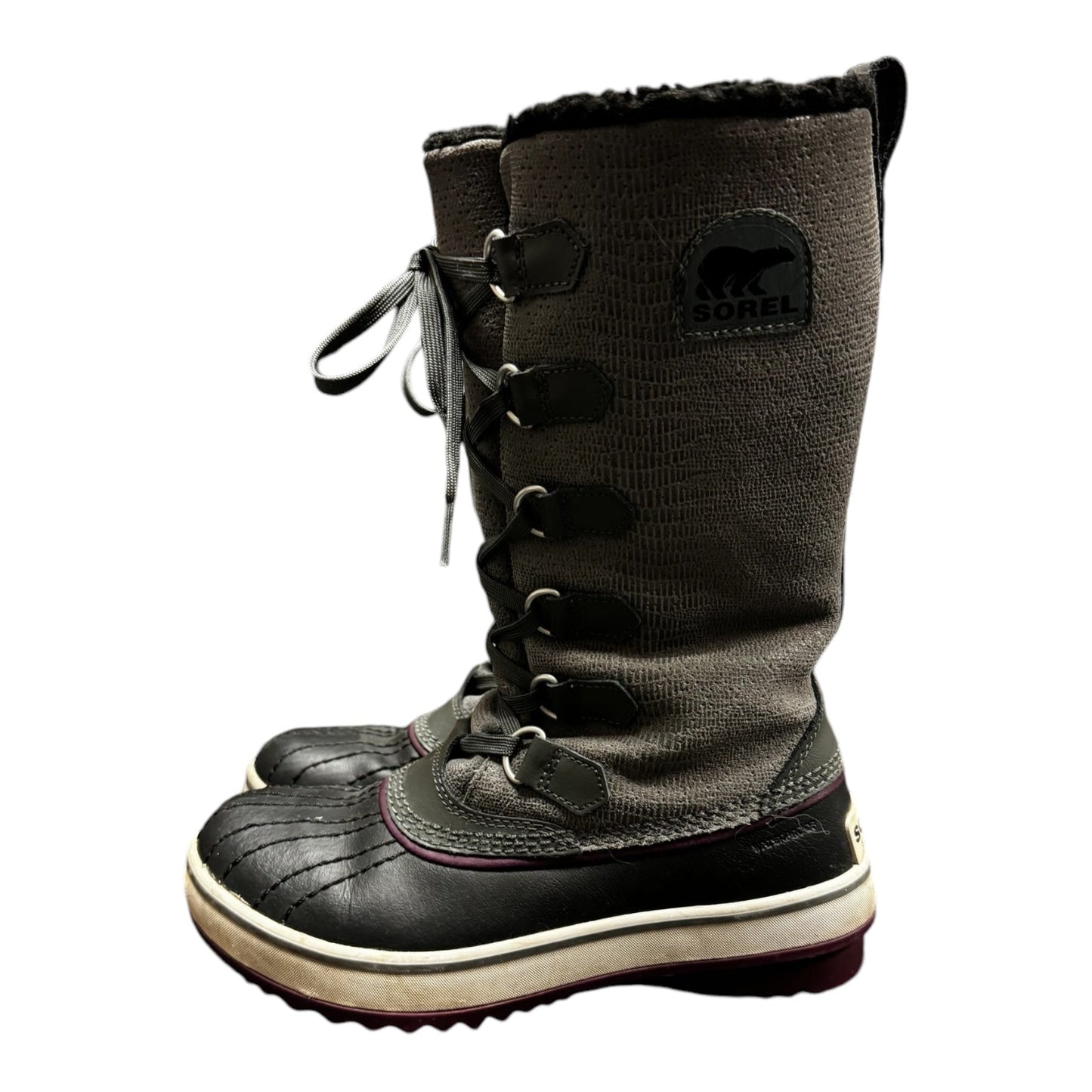 Boots Snow By Sorel In Black & Grey, Size: 6