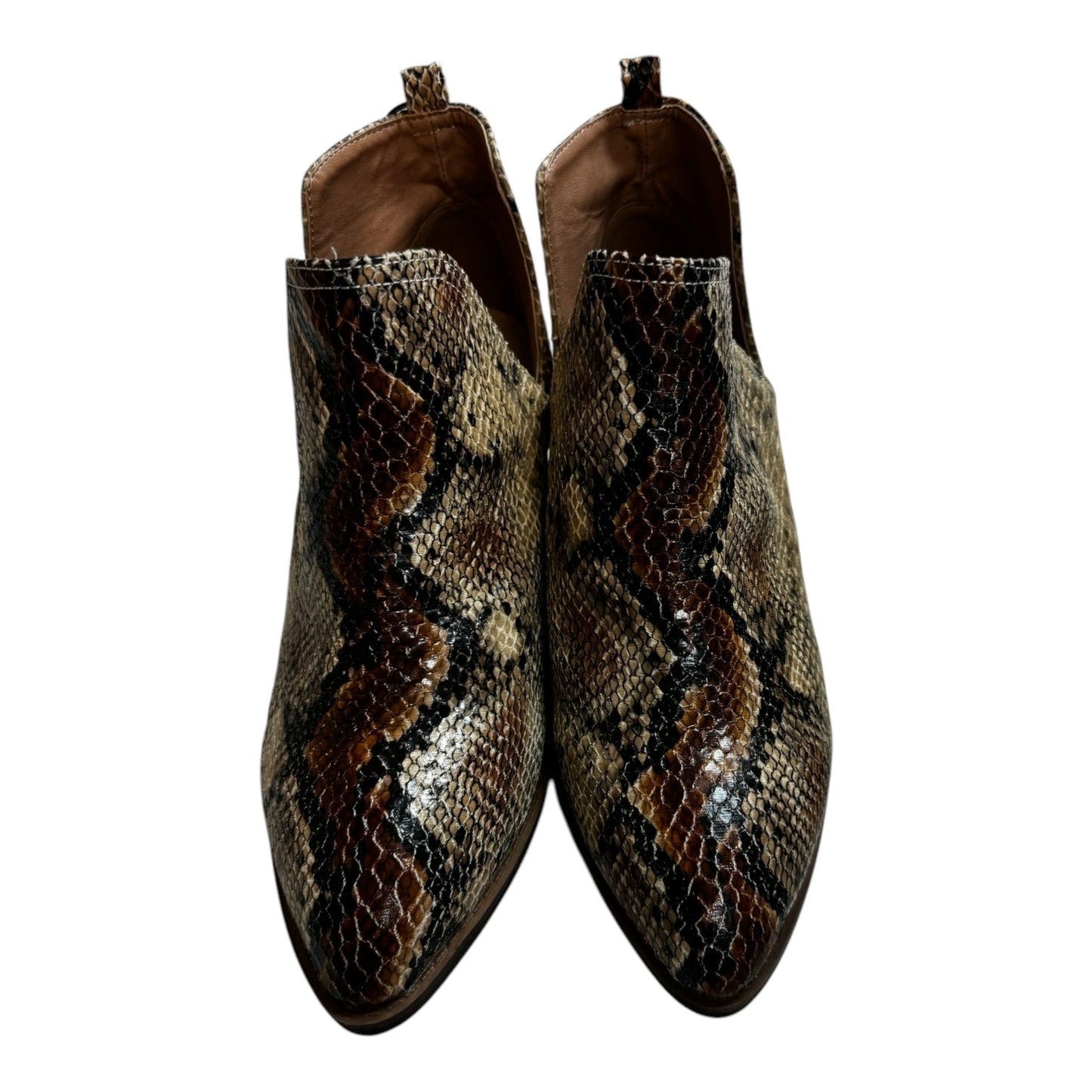 Boots Ankle Heels By Cl By Chinese Laundry In Snakeskin Print, Size: 7