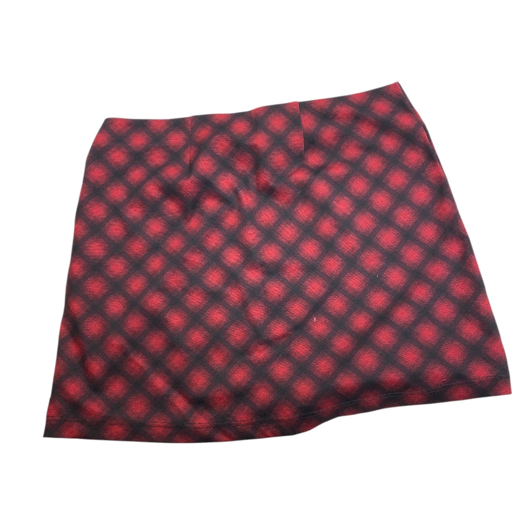 Skirt Mini & Short By Maurices In Black & Red, Size: 1x