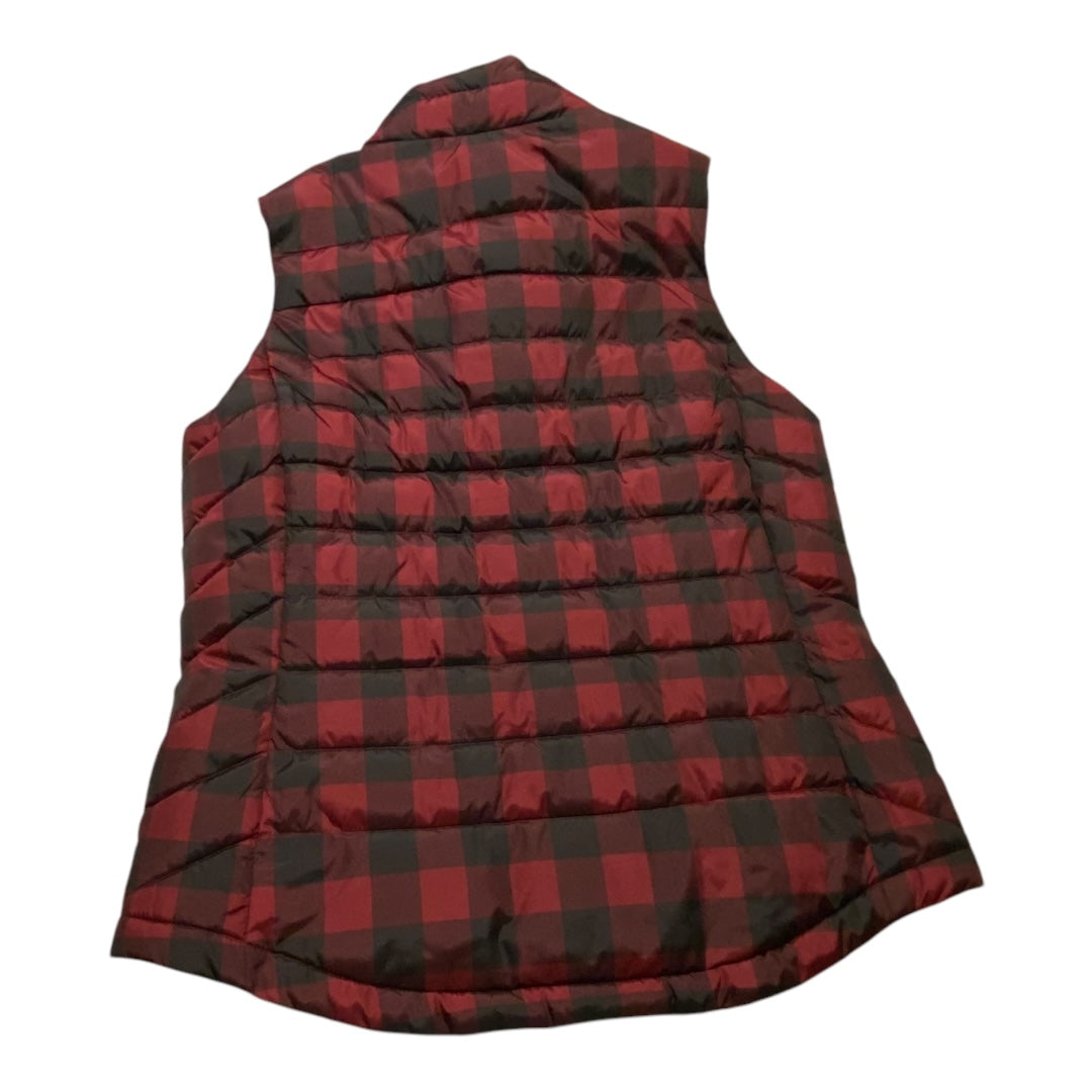 Vest Puffer & Quilted By Gap In Black & Red, Size: M