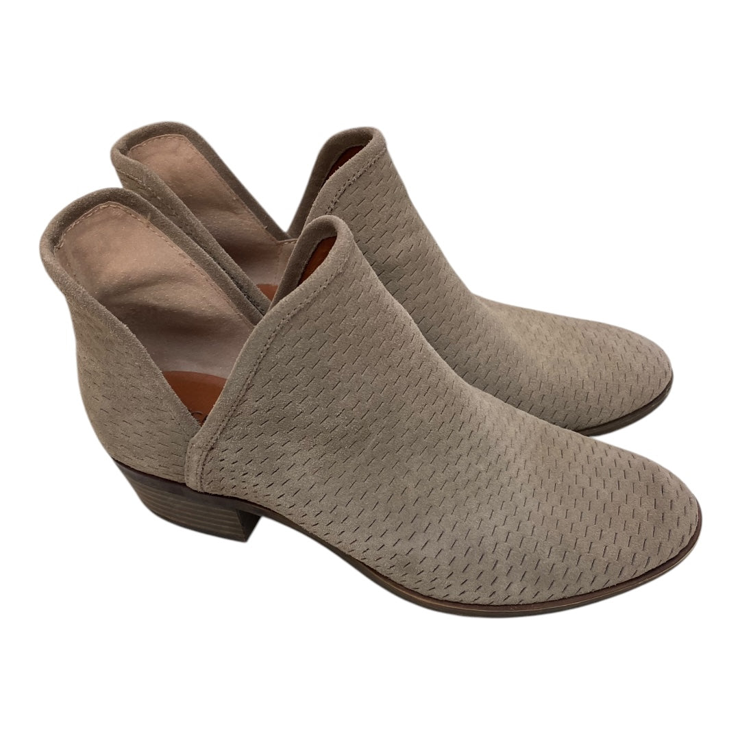 Boots Ankle Heels By Lucky Brand In Taupe, Size: 9.5