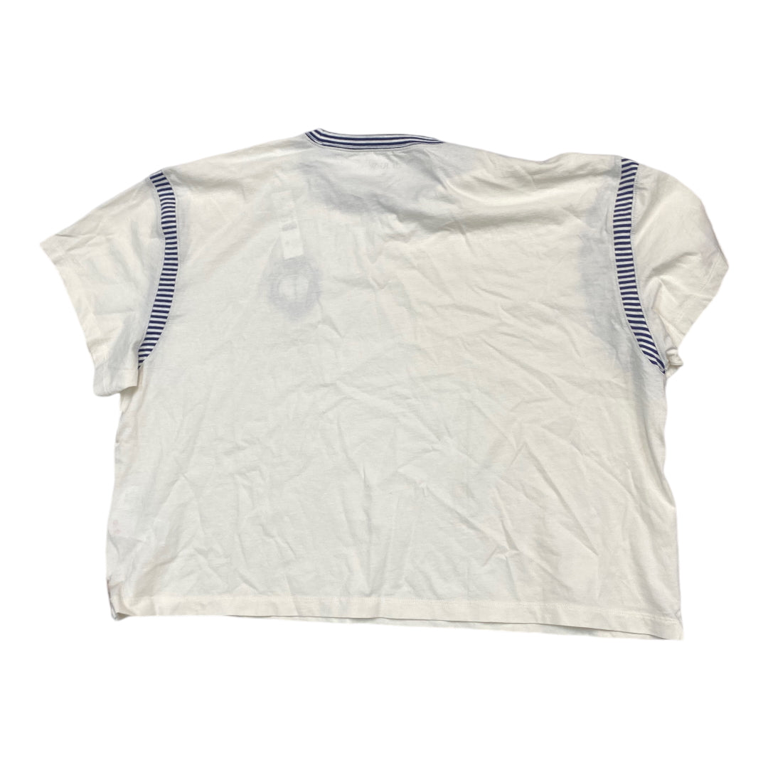 Top Short Sleeve By J. Crew In Blue & Cream, Size: 2x