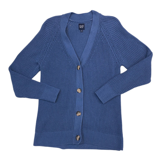 Sweater Cardigan By Gap In Blue, Size: M