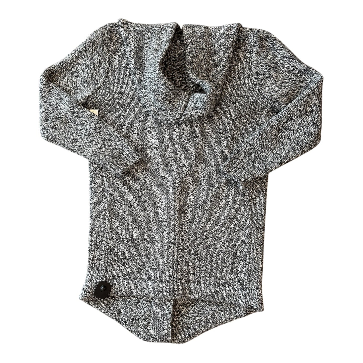 Sweater Cardigan Designer By Lagos In Black & Grey, Size: Xl