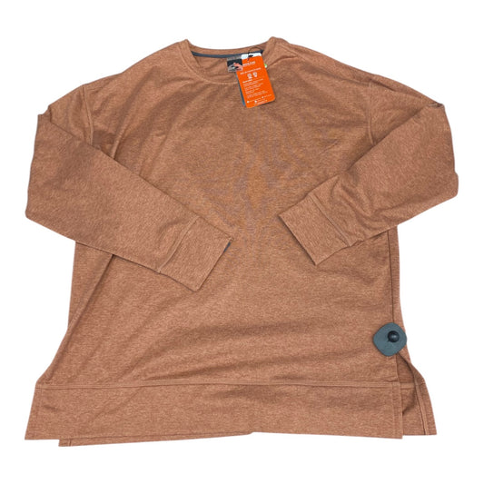 Athletic Top Long Sleeve Crewneck By Cmc In Brown, Size: L