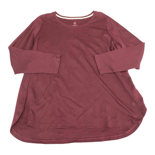 Top Long Sleeve Basic By Isaac Mizrahi Live Qvc In Purple, Size: 2x