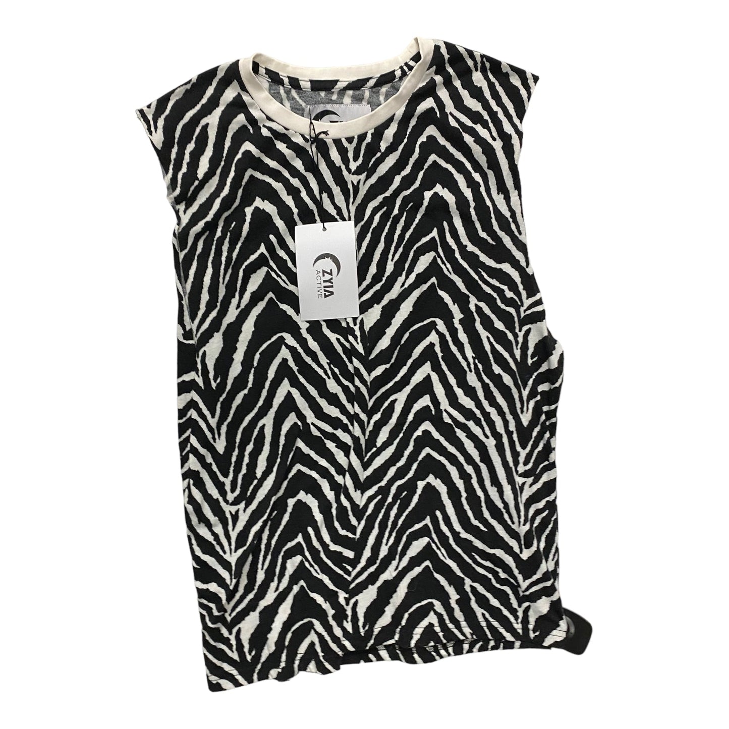 Athletic Tank Top By Zyia In Zebra Print, Size: L