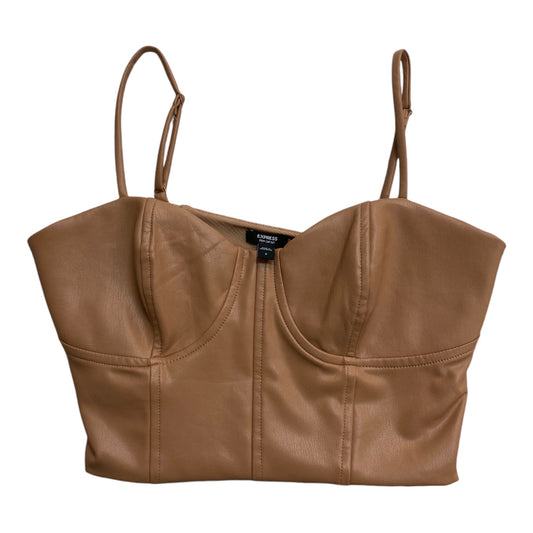 Top Sleeveless By Express In Tan, Size: S