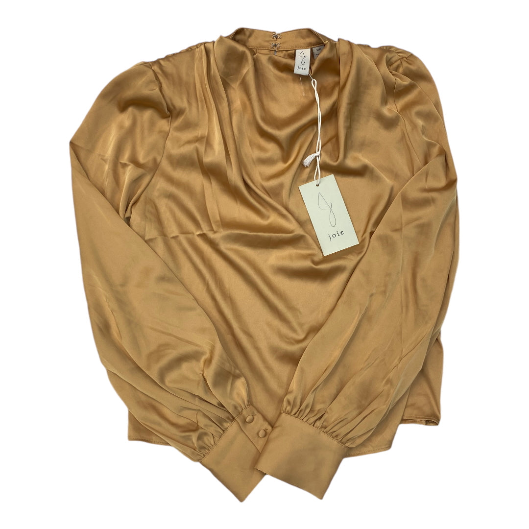 Top Long Sleeve By Joie In Gold, Size: S