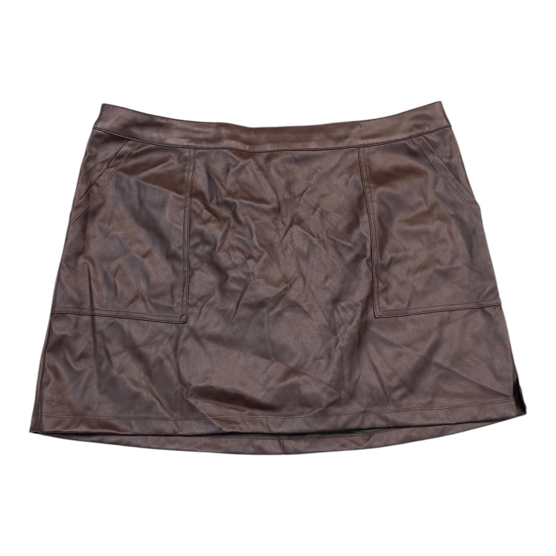 Skirt Mini & Short By A New Day In Brown, Size: Xxl