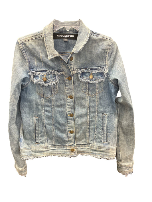 Blue Denim Jacket Designer Karl Lagerfeld, Size S