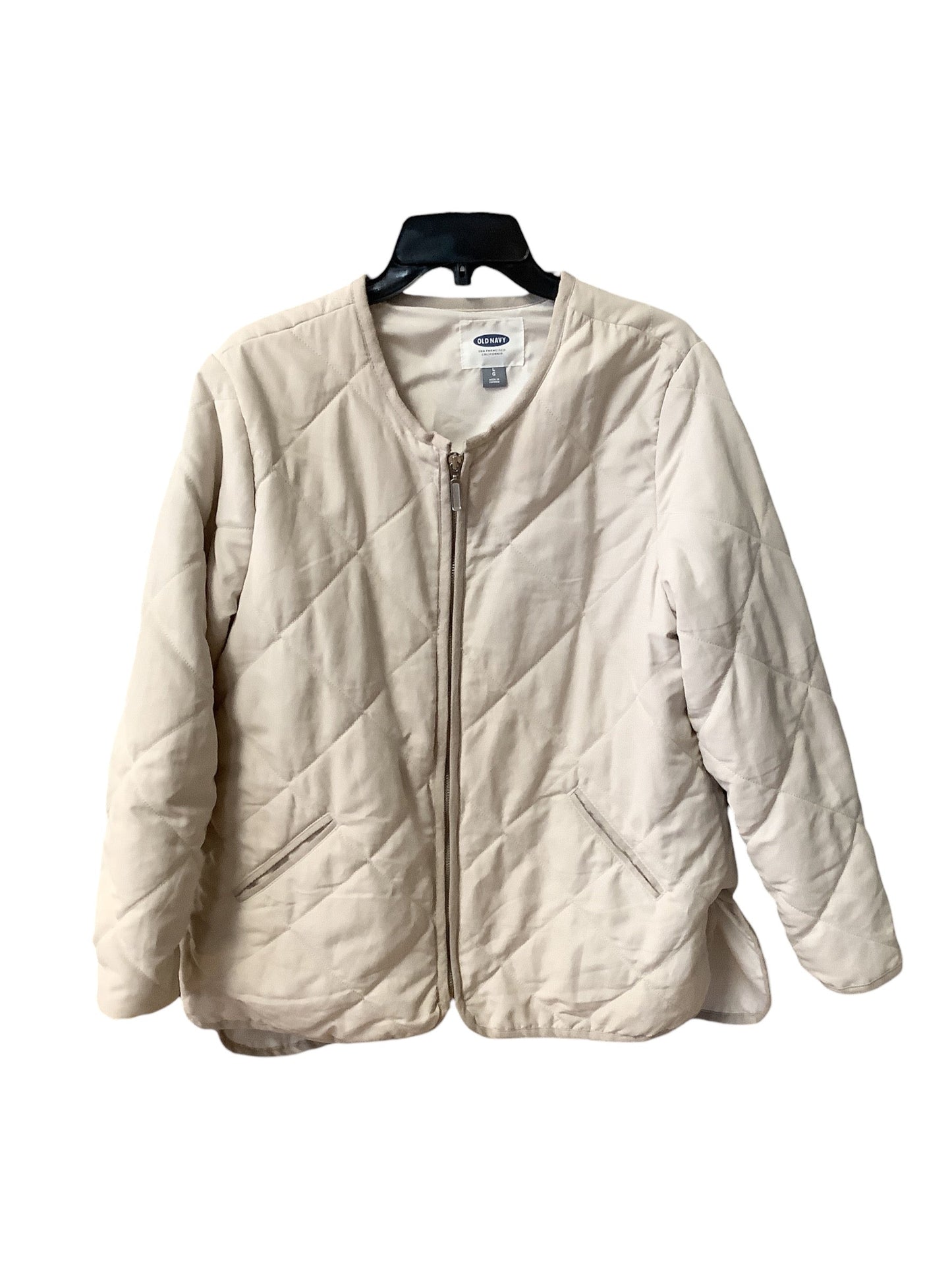 Jacket Puffer & Quilted By Old Navy In Tan, Size: L