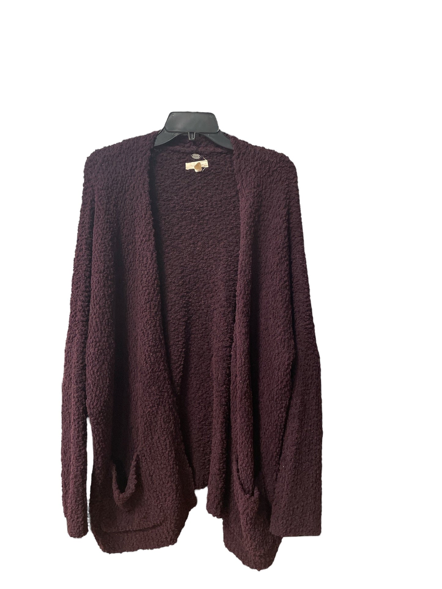 Sweater Cardigan By Cupio In Purple, Size: 1x