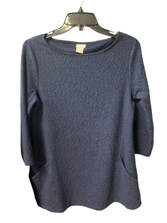 Tunic Long Sleeve By Chicos In Blue, Size: S