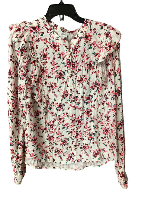 Top Long Sleeve By J. Crew In Floral Print, Size: L