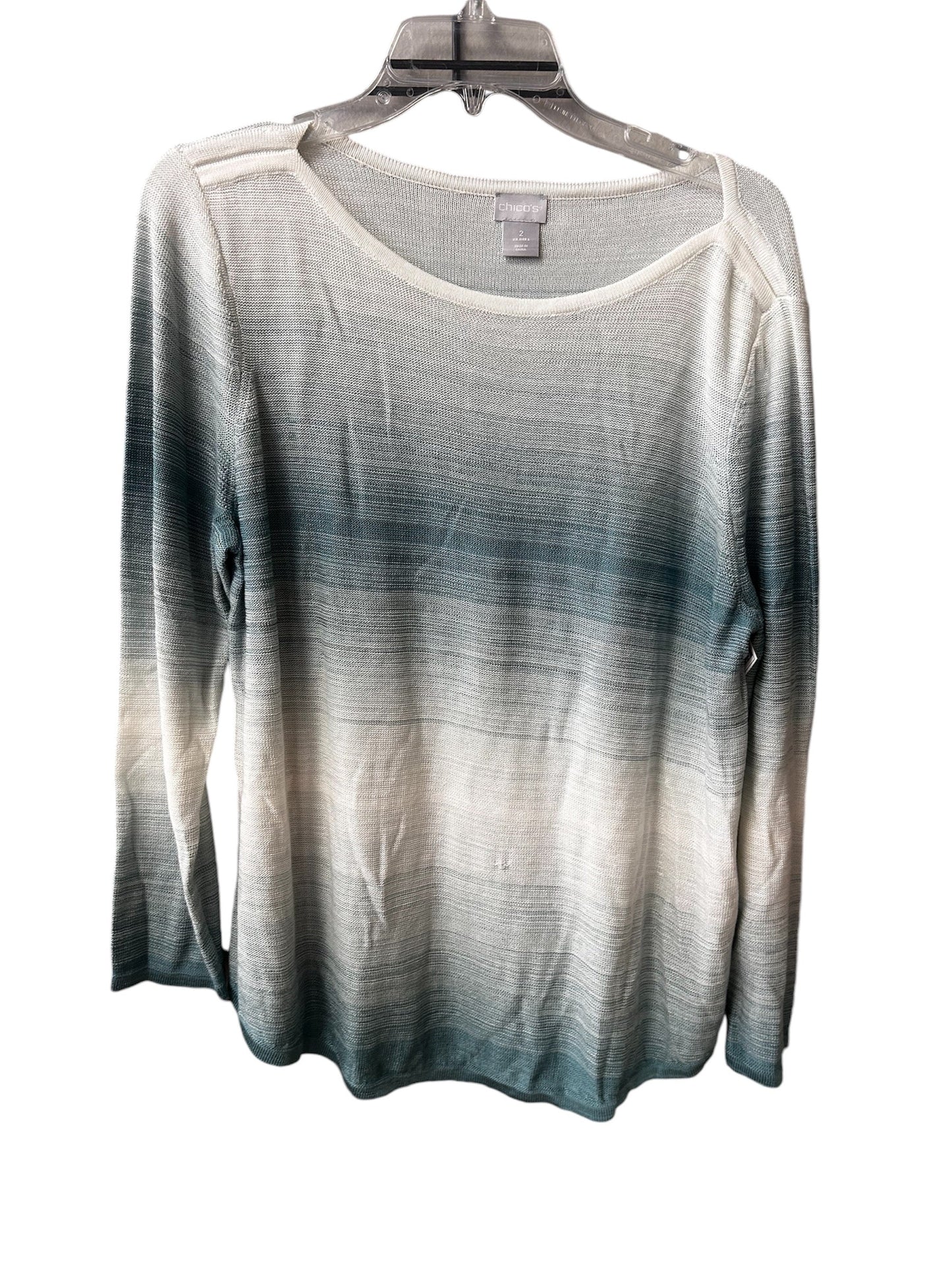 Top Long Sleeve By Chicos In Teal, Size: L