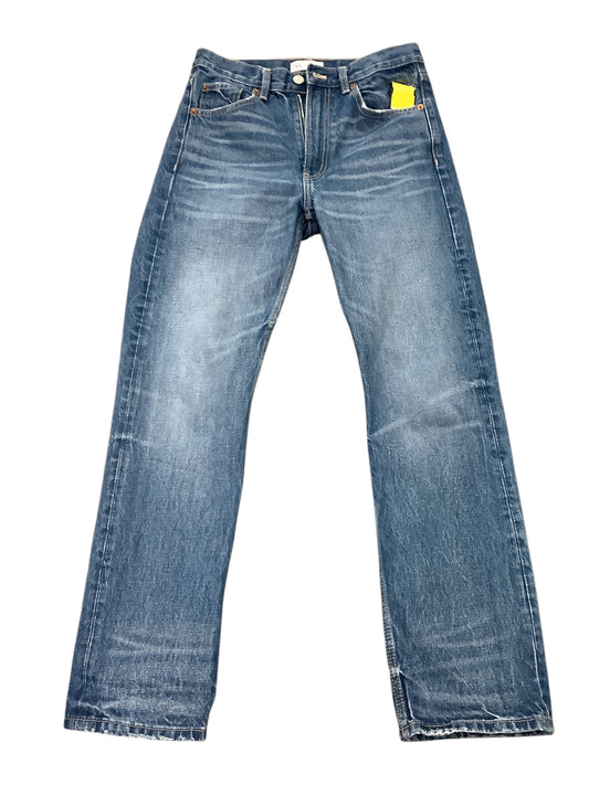 Jeans Straight By Zara In Blue Denim, Size: 4