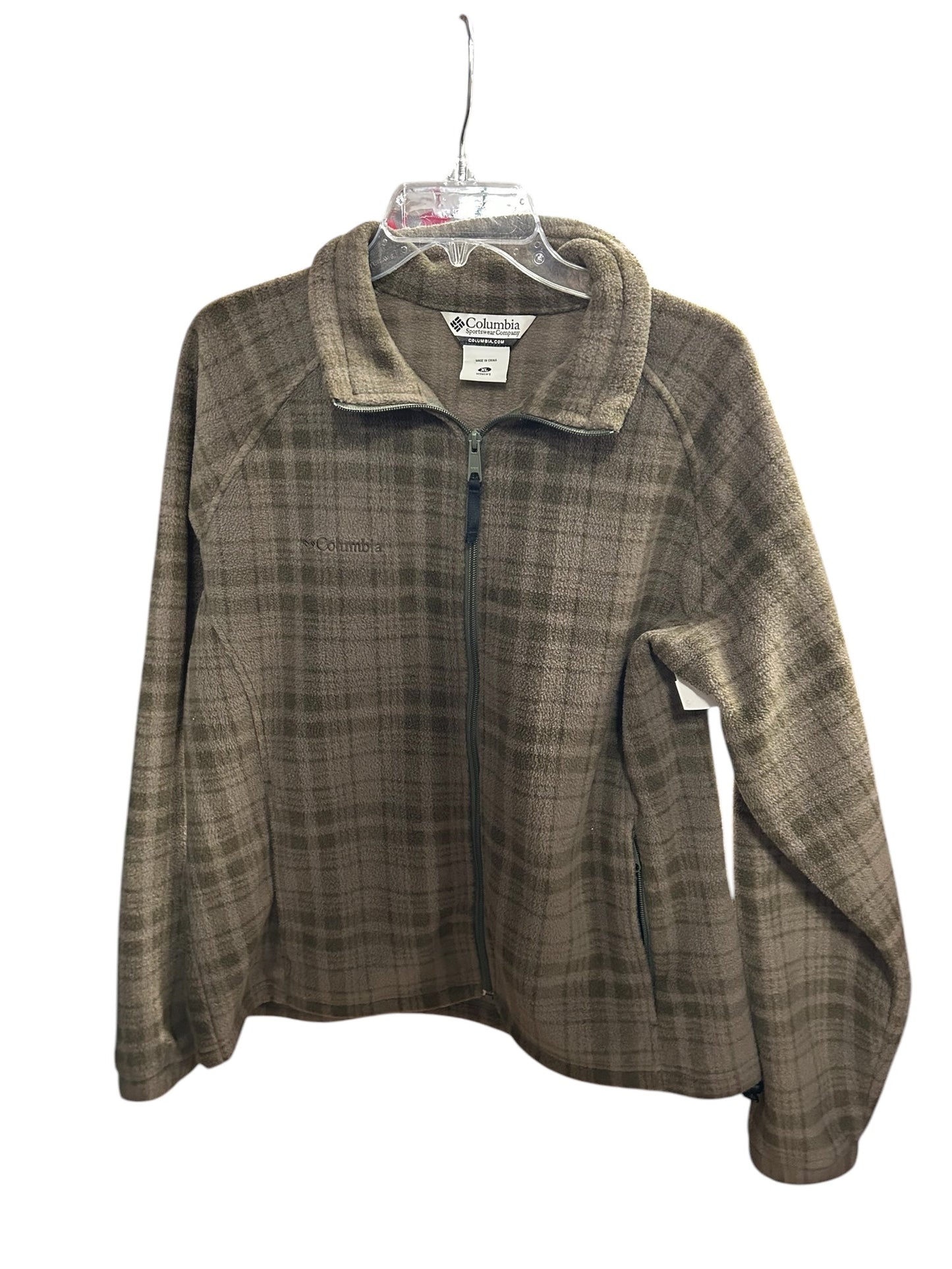 Jacket Fleece By Columbia In Plaid Pattern, Size: Xl