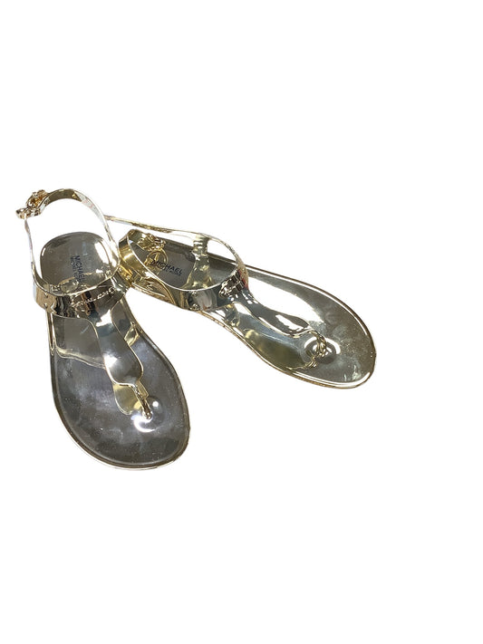 Sandals Designer By Michael By Michael Kors In Gold, Size: 9