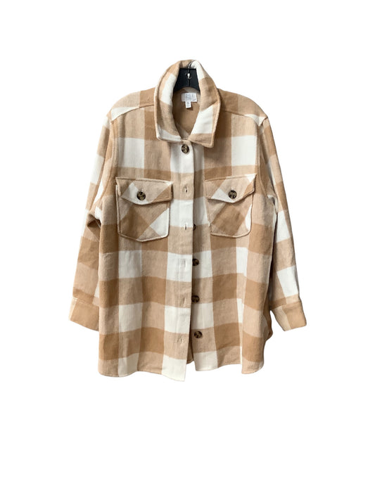 Jacket Shirt By Time And Tru In Plaid Pattern, Size: Xxl