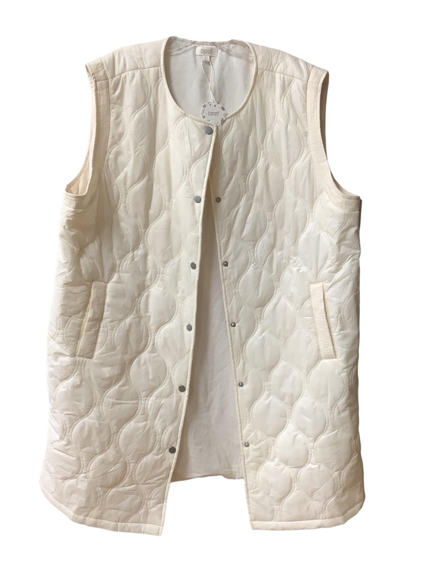 Vest Puffer & Quilted By Clothes Mentor In Cream, Size: 2x