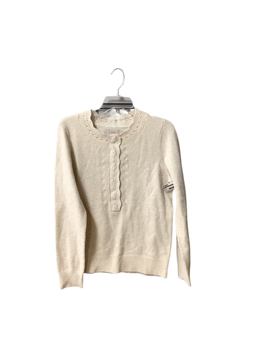 Sweater By Loft In Cream, Size: L