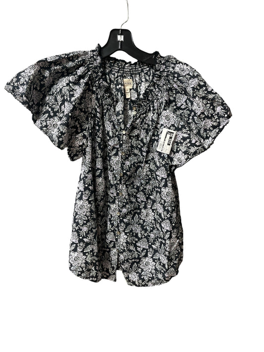 Top Short Sleeve By Rebecca Taylor In Floral Print, Size: S