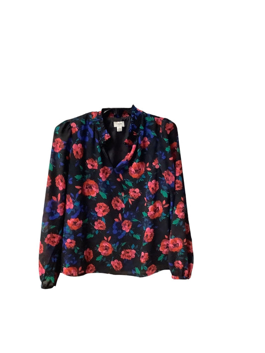 Top Long Sleeve By J. Crew In Floral Print, Size: Xs