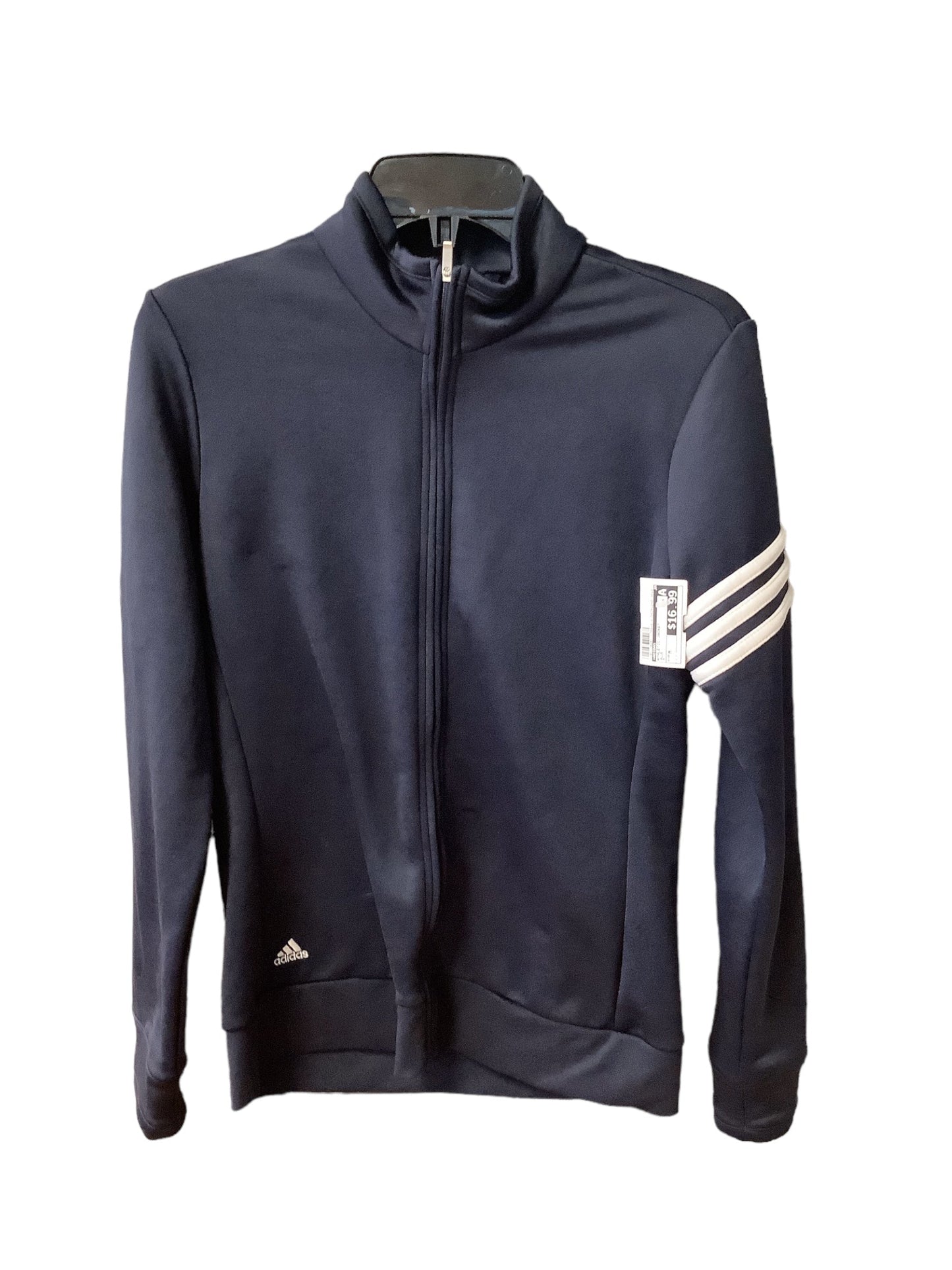 Athletic Jacket By Adidas In Blue, Size: M