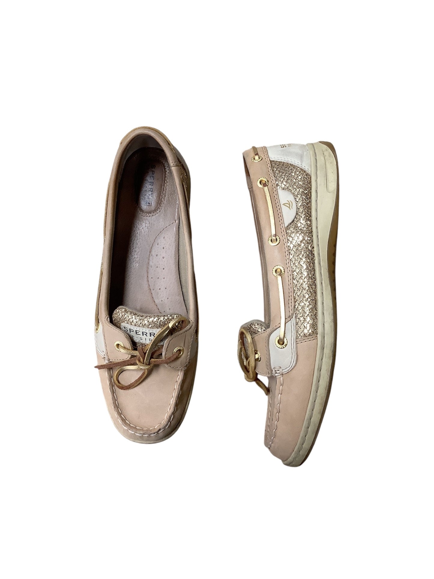 Shoes Flats By Sperry In Gold, Size: 10