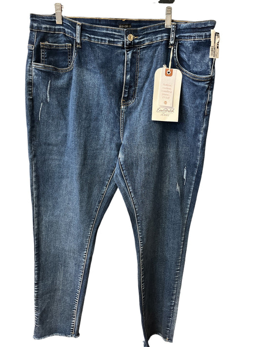 Jeans Skinny By Coco And Carmen In Blue Denim, Size: 1x