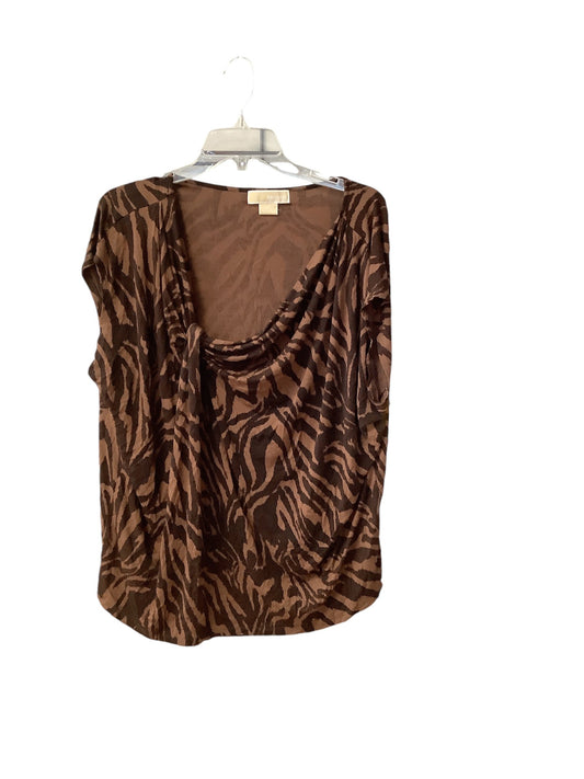 Top Sleeveless Designer By Michael By Michael Kors In Animal Print, Size: 3x