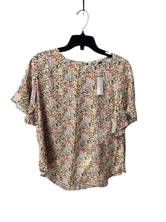 Top Short Sleeve By Loft In Floral Print, Size: S