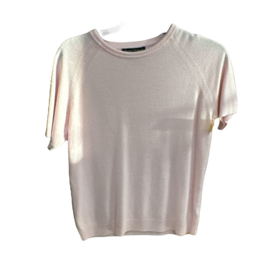 Sweater Short Sleeve By Designer Originals In Pink, Size: S